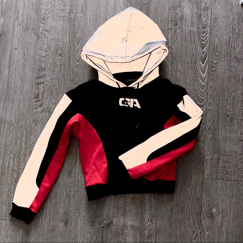 I.AM.GIA Reflective Cropped Hoodie